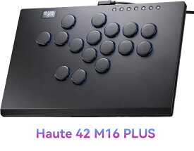 【Haute42最上位モデル】 レバーレス アケコン レバーレスコントローラー アケコン 極薄の厚さ 天板広め 16個ボタン 格闘ゲーム向け for PS4・PS3・PC・Switch・Steam 試合 プロゲーマー 初心者 高精度 高応答 RGB LED ボタン交換可能 アルミニウム合金素材