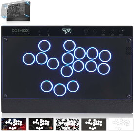 【最新モデル】Haute42 C16アケコン レバーレス コントローラー レバーレス アケコン 磁気着脱式パネル 薄型設計 天板広め ボタン外れ防止 膝置き可 格ゲー向け For PC Switch Switch2 PS4 PS3 無遅延 持ち運び便利 コンパクト RGB LED ホットスワップ ボタン交換可能