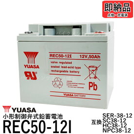 台湾ユアサ YUASA REC50-12I シールドバッテリー セニアカー 【互換 NP40-12 NP38-12 SER38-12 SC38-12 HC38-12】
