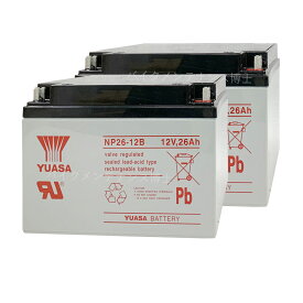 台湾ユアサ YUASA NP26-12B 2個セット 小形制御弁式鉛蓄電池 シールドバッテリー シニアカー 溶接機 【互換 PE12V24A HC24-12A HCSA12240 12SP26 SC24-12】