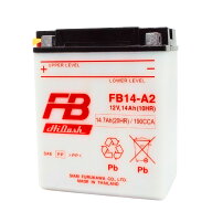 古河電池 FB14-A2 開放型バイクバッテリー 液別【互換 ユアサYB14-A2】