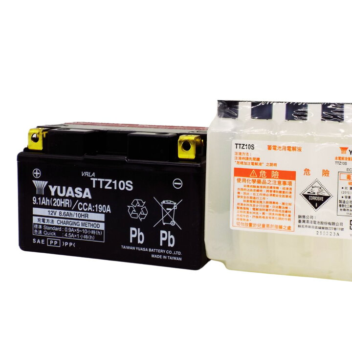 楽天市場】台湾ユアサ YUASA TTZ10S バイクバッテリー【互換 YTZ10S 