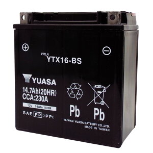 pAT YUASA YTX16-BS oCNobe[y݊ GTX16-BS FTH16-BS DTX16-BSz[dρ@gp\