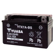 台湾ユアサ YUASA YTX7A-BS バイクバッテリー【互換 DTX7A-BS FTX7A-BS GTX7A-BS】初期充電済 即使用可能