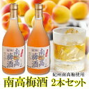 【送料無料】8/31まで!【贈り物に最適な梅酒ギフト】◆紀州南高梅酒(うめしゅ・ウメシュ)2本セット梅酒/梅酒 ギフト/梅酒 セット/紀州南高梅/梅酒 お中元/...