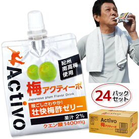 喉ごし爽やか 壮快 梅酢ゼリー 梅アクティーボ 24パックセット 熱中症対策 暑さ対策 クエン酸 ゼリー飲料 まとめ買い