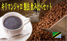 タンザニアキリマンジャロの製法飲み比べセット キリマンジャロAA キリマンジャロハニー キリマンジャロナチュラル 送料無料 珈琲豆 コーヒー 珈琲 Coffee お好み焙煎 メール便 コーヒー豆 飲み比べ お試しセット 各100g計300g
