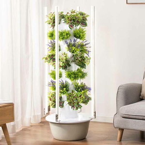 すいこう栽培キット 水耕栽培 タワー 水耕栽培 ポット 水耕栽培植物用 無土壌栽培 セット 自動水循環システム搭載 水耕栽培野菜/果物/ハーブ/花など 家庭菜園 室内 アウトドア ベランダ 庭