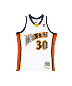 Mitchell & Ness Swingman Jersey Gsw White - #30 S Curry(SMJYGS18169)【ミッチェルアンドネス ステフィン・カリー スウィングマンジャージー】正規品 メンズ トップス レイヤード ストリート スポーティー NBA ポリエステル ホワイト M/L 新作