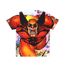 40％OFF BAIT × X-MEN：WOLVERINE ALL OVER TEE(227-XMN-TEE-005)【ベイト×エックスメン ウルヴァリン オールオーバープリント】国内正規品 ユニセックス トップス Tシャツ 半袖 カジュアル ストリート アメコミ マルチカラー MARVEL マーベル