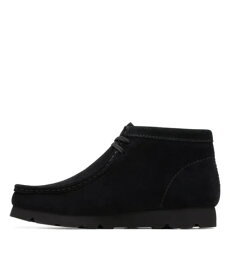 Clarks WallabeeBT GTX Black Sde - (26173318)【クラークス ワラビーブーツ ゴアテックス ブラックスエード】国内正規品 メンズ シューズ モカシン ブーツ フットウェア 靴 ミッドカット ストリート カジュアル シンプル ナチュラル ブラック