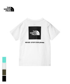 THE NORTH FACE S/S Back Square Logo Tee(NTJ32333)【ノースフェイス ショートスリーブ バックスクエアロゴTシャツ】国内正規品 キッズ 子供服 トップス 半袖 シンプル カジュアル ストリート ホワイト ブラック オリーブ ブルー 100~150cm コットン 春夏 24SP