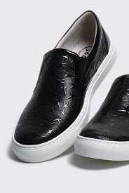 レザースリッポン　スター　ブラック　国産天然皮革　本革　革靴　メンズシューズ　BajoLugo　バジョルゴ（B1-2-1902-04）