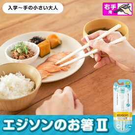 エジソンのお箸2【入学～手の小さい大人】右手用 子供 小学生 大人 エジソン箸 エジソン 箸 EDISON EDISONmama トレーニング箸 箸 持ち方 矯正 おはしトレーニング 練習用箸 矯正用箸 右利き 食器 子供 入学 小学校 食事サポート エジソンばし 送料無料