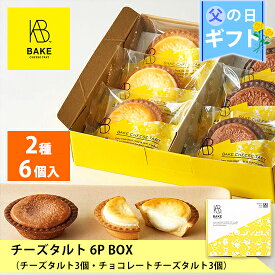 【公式】BAKE CHEESE TARTチーズタルト6P BOX（チーズタルト3個・チョコレートチーズタルト3個）【父の日 お取り寄せ プレゼント 冷凍 高級 手土産 お菓子 スイーツ 洋菓子 焼き菓子 詰め合わせ ギフト】