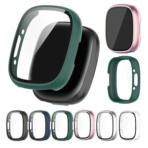 Fitbit Versa4 �P�[�X Fitbit sense2 �J�o�[ �t���ʋ����K���X �S�ʕی� �t���ی�P�[�X �t�B������� �n�[�h�P�[�X �P�F/�N���A �t�B�b