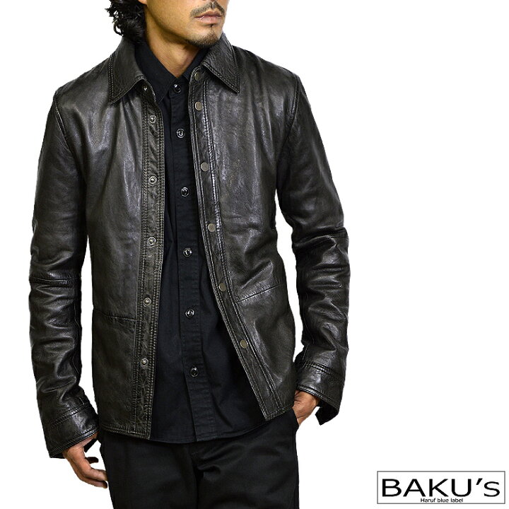 楽天市場】レザージャケット レザーシャツ 革ジャン メンズ 本革  