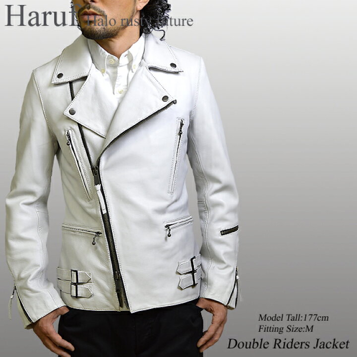 楽天市場】本革 ダブルライダースジャケット レザージャケット 革  