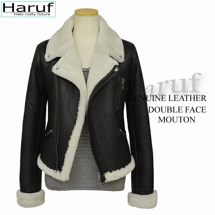 楽天市場】ムートンジャケット レディース レザージャケット 本革 革  