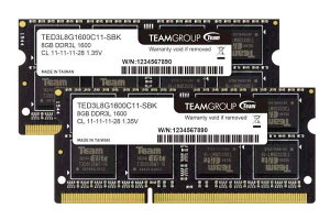 Team DDR3L SODIMM 1.35V(d)1600Mhz m[gPCp PC3L-12800 { Ki
