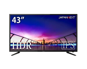 JAPANNEXT 43C` ^ j^[ 4K UHD 3840x2160𑜓x IPS fBXvC fW^ TCl[W (HDMI/DisplayPort/Xs[J[/u[CgJbg) JN-IPS4302UHDR
