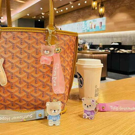 キーホルダー 女子用 クマ ゼリーガラス かわいい カートゥーン バッグ ハンガー カップル 精巧 ピンク アクセサリー 日常使い 軽量 クリップ 留め具 プレゼント ギフト ラブリー ポップ