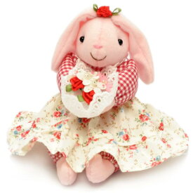 綿付き 手芸キット 小さなぬいぐるみ おすわり花うさぎ ほんのりピンク ハンドメイド 手作りキット 1005004