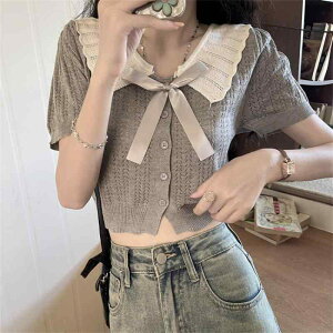 ボレロ フォーマル ショート丈 カーディガン 蝶 結びの 色の 子供の 襟の カーディガンの 女性 服の 夏の 小さい 背の 洋風の 短い 上着