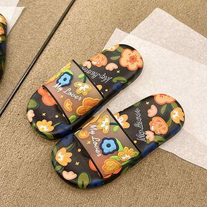 スライドサンダル ローヒール 夏 サマー ファッション カジュアル オシャレ 女性 レディース 花柄 アウトドア ソフトソール 家庭 屋内 滑り止め 風呂 ビーチ オフィス