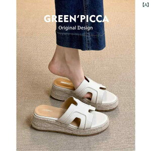 サンダル 厚底 レディース レザー ハイ ヒール シンプル おしゃれ カジュアル ファッション アウター 使いやすい 便利 お出かけ アーティファクト スリッパ