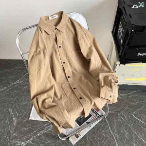 リネンシャツ メンズ 春夏 長袖 ゆったり カジュアル ジャケット ティーンエイジャーのの 服 コットンと リネンの シャツ