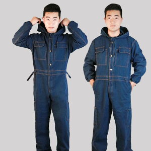 作業着 服 メンズ 労働 工場 建築 建設 土木 自動車修理 保護 ケガ ガード 男性用 デニム オーバー オール 耐摩耗 防塵 薄型 つなぎ