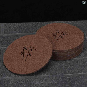 コースター ウォーターカップ デスクトップ フェルト テーブルマット ホットミルク コーヒー スープ 紅茶 ワイン お湯 茶道 断熱 吸水 滑り止め ブラウン 黒