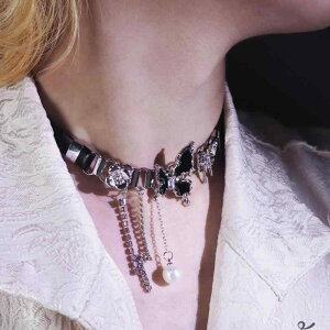 �V���v�� �Z�� �J�W���A�� ������� Y2K �`���[�J�[�@�l�b�N���X�@���f�B�[�X Linn ~ Y2K Abi �X�^�C�� �u���b�N �o�^�t���C �l�b�N���X �l�b�N �S�V�b�N �_�[�N ���� �j�����p �`���[�J�[ �J���[