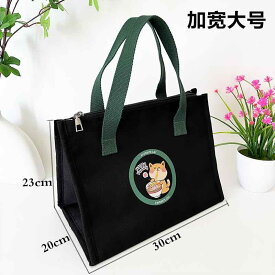 レディースバッグ 綺麗 かわいい 軽量 トートバッグ　キャンバス　ファイル ランチ ボックス バッグ 手提げ バッグ大容量 厚手 アルミホイル 断熱 ライス ポケット 大きいサイズ 子供 小学生 かわいい
