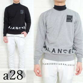 a28 BIGロゴスエットゴルフウェア S M L 2L 3L 4L 5L BALANCEDESIGN メンズ ゴルフウェア トレーナー メンズ 大きいサイズ ストレッチ ドライ ロゴ プリント クルーネック スウェット BIGサイズ golf お洒落 おしゃれ 春 秋 冬 ゴルフ ウェア コーディネート メンズ