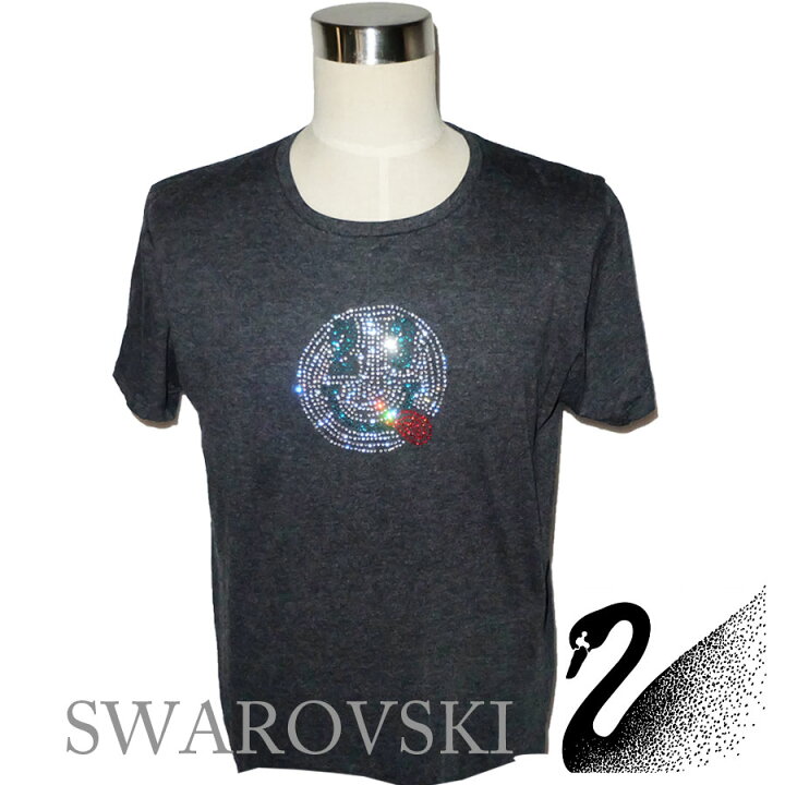 楽天市場 スワロフスキー ラインストーン スマイルtシャツ人気 メンズ お洒落 大人 ハイブランド セレブ Balancedesign