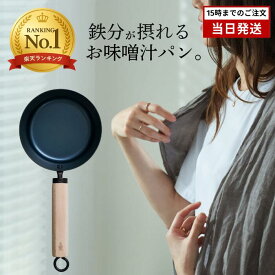 藤田金属 味噌汁パン お味噌汁パン 16cm 日本製 IH対応 片手鍋 鉄フライパン みそ汁 味噌汁 鉄分補給 貧血予防 六角グリップ 天然木 ブナ ウォルナット ハードテンパー加工 シーズニング済 小鍋 送料無料 レビュー特典 母の日 新生活