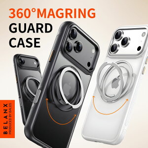 ����y40%OFF�N�[�|���z�z���zBELANX 360°��]���}�O�����O�K�[�h�t�H�[���P�[�X iPhone 17 / 17Pro / Air 16 / 16Pro / 15 / 14 (13 / 16e ���p ) iphone17�P�[�X iphone17�P�[�X �X�^���h�P�[�X �}�O�l�b�g���� MagSaf
