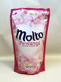 ◆インドネシア・バリ島の加香剤◆molto Pewangi　FLOWR SHOWER(リフィルフラワーシャワーお花畑の香り)柔軟剤ではありません820ml詰替え用(molto・モルト・バリ)