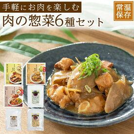 レトルト 肉 惣菜 6種 お試し 詰め合わせ セット おかず メイン 常温保存 和風 洋風 煮物 簡単調理　送料無料【ゆうパケット便】