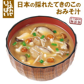 フリーズドライ 味噌汁 無添加 日本の採れたてきのこのおみそ汁 9.2g×10袋（コスモス食品）
