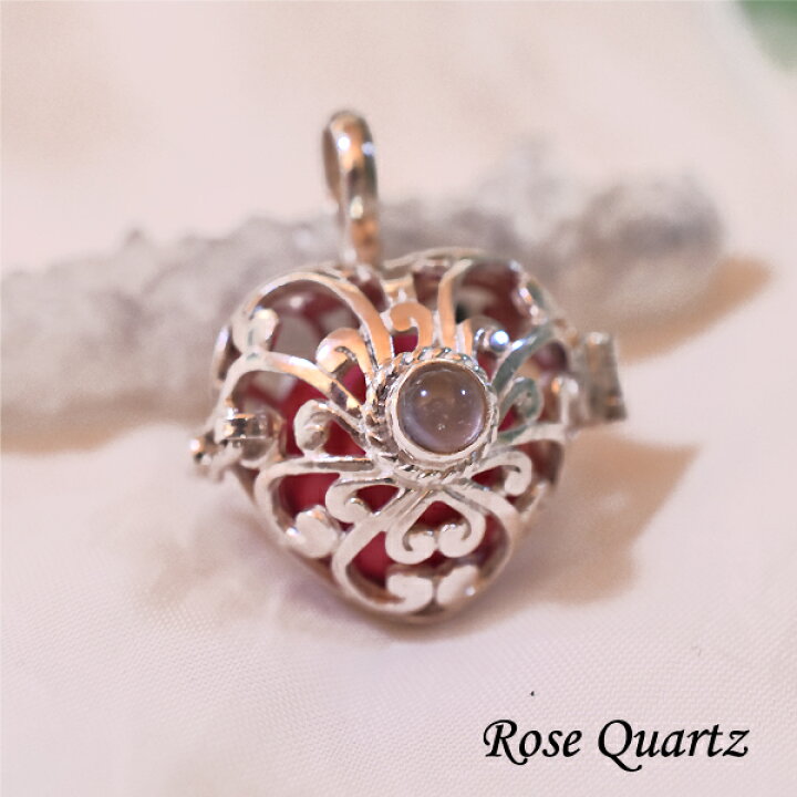 楽天市場】ガムランボール ローズクォーツ ハート ペンダントトップ  