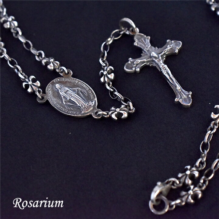 楽天市場】ロザリオ シルバー925 ネックレス キリスト教 アクセサリー  