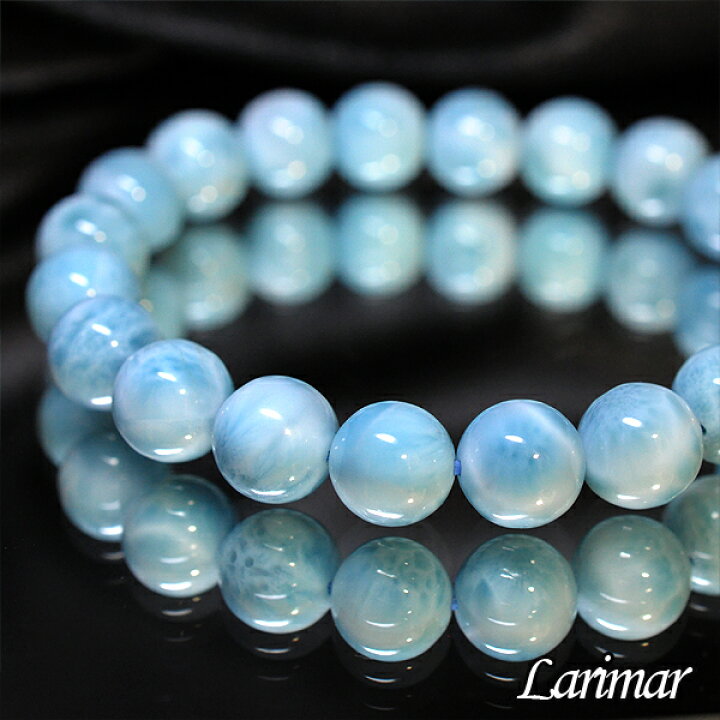 楽天市場】ラリマー(top)1連ブレスレット 9mm 内周約15センチ  