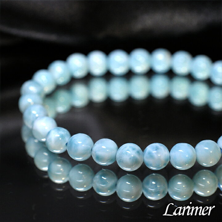 楽天市場】ラリマー(top)1連ブレスレット 6.5mm 内周約16センチ  