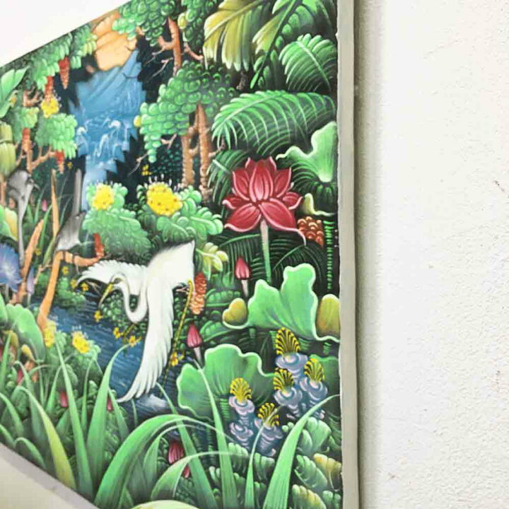 楽天市場】バリ絵画 鳥の絵 3羽 グレー 白 W80×H60cm ブンゴセカン 