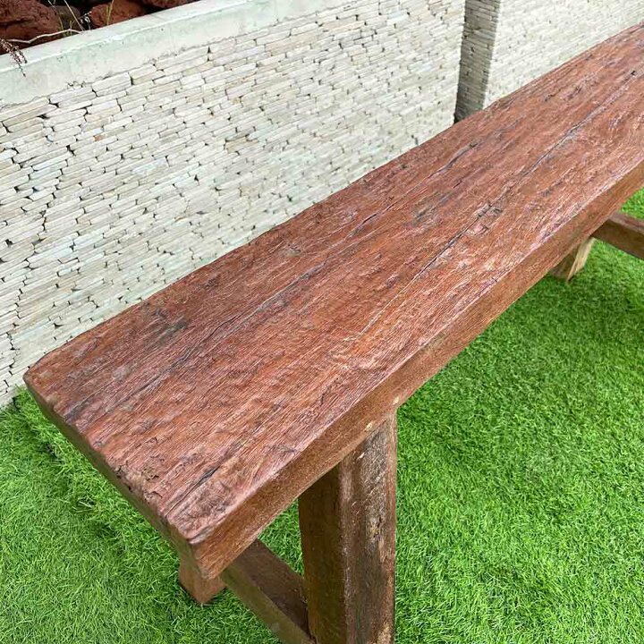 楽天市場】木製 ベンチ 古木 W103cm 家具 椅子 チェア イス ブラウン  