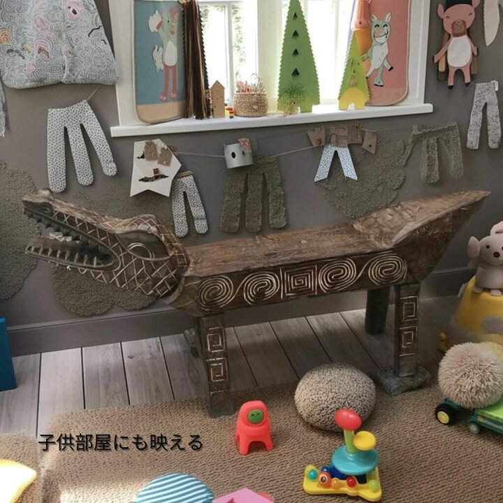 楽天市場】バリ島直輸入 手彫り 白いワニ ウッドベンチ 幅 約130cm 