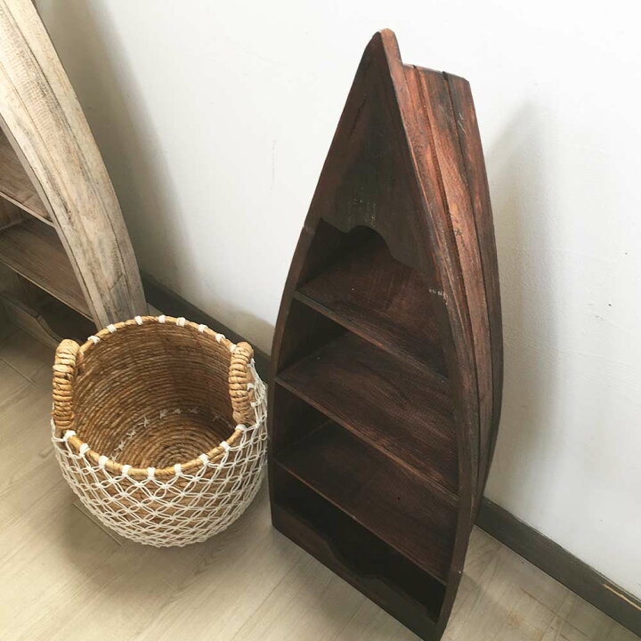 楽天市場】オープンラック 棚 4段 木製 白 茶 高さH100cm ボートラック 